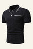 Load image into Gallery viewer, Slim Fit Black Short Sleeves Casual Polo Shirt