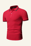 Slim Fit Short Sleeves Navy Polo Shirt