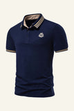 Slim Fit Navy Short Sleeves Polo Shirt