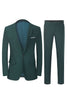 Load image into Gallery viewer, Men&#39;s Dark Green 2-Piece Notched Lapel Slim Fit Wedding Suits