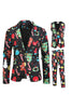 Load image into Gallery viewer, Black Christmas Tree Printed 3 Piece Men&#39;s Suits