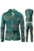 Load image into Gallery viewer, Dark Green Printed Notched Lapel 3 Piece Christmas Men&#39;s Suits