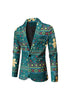 Load image into Gallery viewer, Dark Green Printed Notched Lapel 3 Piece Christmas Men&#39;s Suits