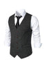 Load image into Gallery viewer, Striped V Neck Single Breasted Men&#39;s Retro Black Casual Vest