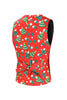 Load image into Gallery viewer, Men&#39;s Christmas Printed Red 3-Piece One Button Party Suits