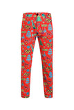 Men's Green Christmas Printed 3-Piece One Button Party Suits