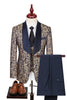 Load image into Gallery viewer, Golden 3 Piece Shawl Lapel Men Suits