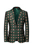 Load image into Gallery viewer, Silm Fit Notched Lapel Small Green Square Men&#39;s Prom Blazer