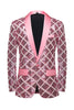 Load image into Gallery viewer, Shawl Lapel One Button Red Sequins Men&#39;s Prom Blazer