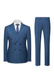 Black Peak Lapel 2 Piece Men Suits