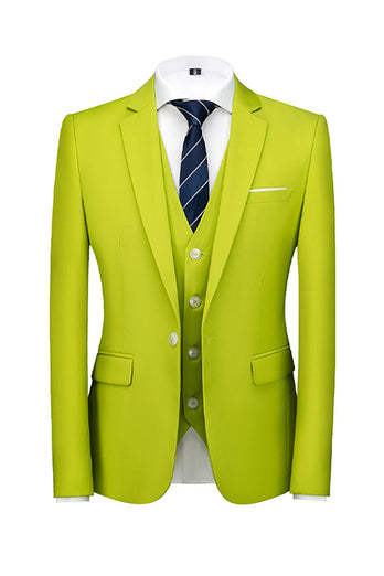 3 Piece Notched Lapel Green Men's Prom Suits