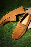 Brown Suede Party Men Shoes