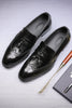 Load image into Gallery viewer, Black Slip-On Fringe Men&#39;s Party Shoes