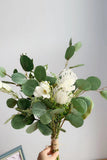 Mori White Hand Holding Flower Bouquet