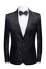 Load image into Gallery viewer, Black 2 Pieces Jacquard Men&#39;s Wedding Suits