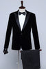 Load image into Gallery viewer, Black Velvet Peaked Lapel Tuxedo Blazer