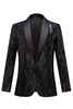Load image into Gallery viewer, Black Jacquard One Button Men&#39;s Blazer