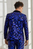 Load image into Gallery viewer, Shawl Lapel One Button Royal Blue Sequins Men&#39;s 2 Pieces Suits