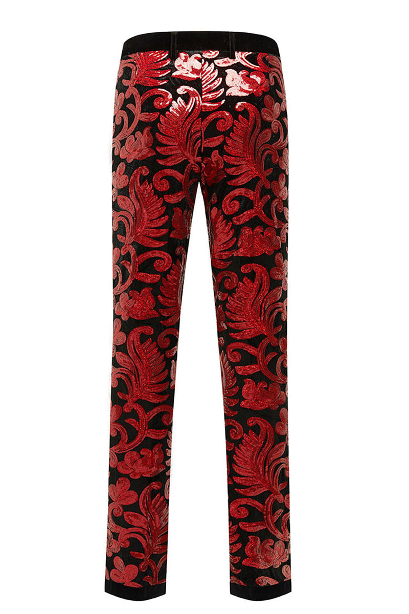 Load image into Gallery viewer, Glitter Red Sequins 2 Piece Men&#39;s Suits