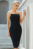 Load image into Gallery viewer, Bodycon Spaghetti Straps Backless Black Party Dress