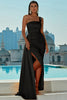 Load image into Gallery viewer, One Shoulder Burgundy Prom Dress With Slit