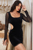 Load image into Gallery viewer, Long Sleeves Hollow-out Little Black Dress