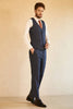 Load image into Gallery viewer, Dark Blue Double Breasted Pinstripe 3 Piece Men&#39;s Suits