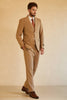 Load image into Gallery viewer, Brown Single Breasted Peak Lapel 3 Piece Men&#39;s Wedding Suits