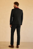 Black Red Shawl Lapel Men's Prom Suit