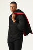 Load image into Gallery viewer, 3 Piece Black Red Shawl Lapel Men&#39;s Prom Suits