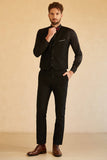 Black Red Shawl Lapel Men's Prom Suit