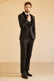 Shawl Lapel One Button Black Suits For Men