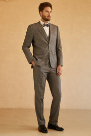 Grey Peak Lapel Wedding Men Suit