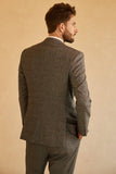 Grey Peak Lapel Wedding Men Suit