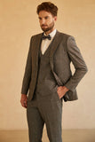 Grey Peak Lapel Wedding Men Suit