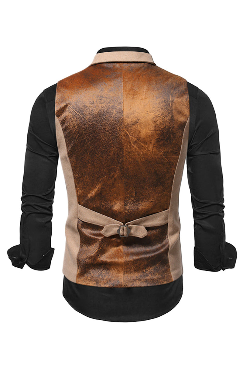 Load image into Gallery viewer, Peak Lapel Single Breasted Woolen Men&#39;s Vest