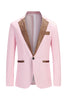 Load image into Gallery viewer, Pink Single Breasted Notched Lapel Men&#39;s Blazer