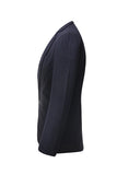 Grey Knitted Notched Lapel Men's Blazer