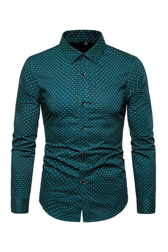 Fashion Print Long Sleeve Men's Plus Size Shirt