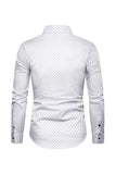 Fashion Print Long Sleeve Men's Plus Size Shirt