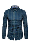 Plus Size Business Slim Square Neck Men's Shirt