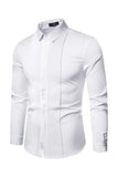 Lapel Long Sleeve Men's Casual Plus Size Shirt