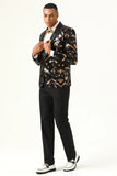 Sparkly Black and Golden Sequins Men's Prom Blazer