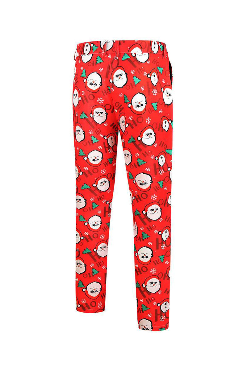 Load image into Gallery viewer, Red Snowman Printed 3 Piece Christmas Party Men&#39;s Suits