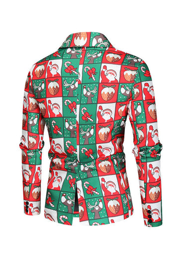Red and Green 3 Piece Christmas Party Men's Suits