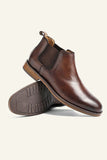 Round Toe High Top Casual British Vintage Leather Men's Shoes