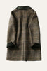 Load image into Gallery viewer, Grey Wool Blend Plaid One Button Lapel Neck Coat