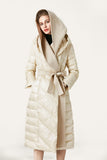 Black Button Quilted Puffer Jacket with Faux Fur Hood