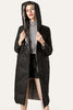 Load image into Gallery viewer, Black Button Quilted Hooded Long Puff Jacket