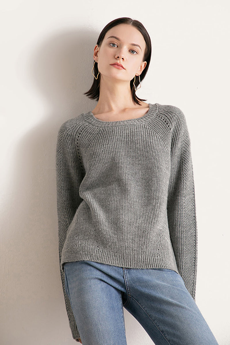 Load image into Gallery viewer, Grey Knitted Pullover Sweater